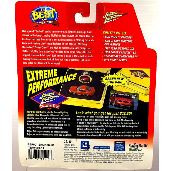 Johnny Lightning Mustang Illustrated 1967 FORD MUSTANG GTA, New, See Pics/Descr. - Picture 5 of 5